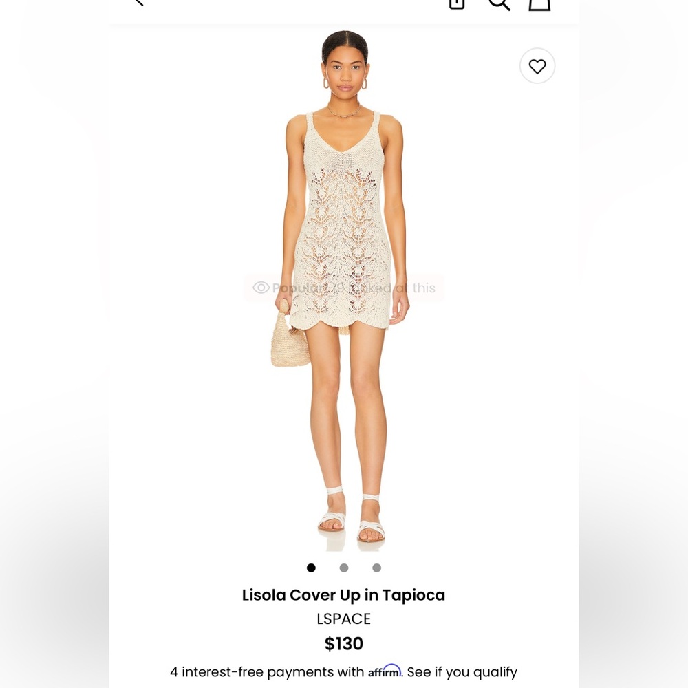 L*Space Cream Crochet Knit Top